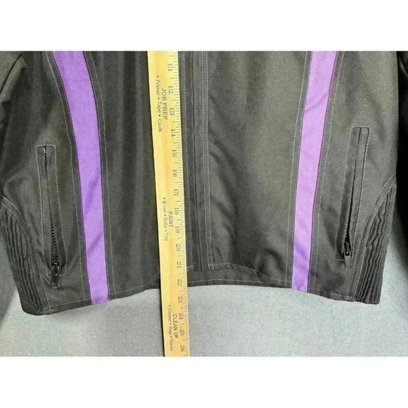Zony Jacket Womens Small Black/Purple Motorcycle Riding Moto Removable Lining - Picture 7 of 9